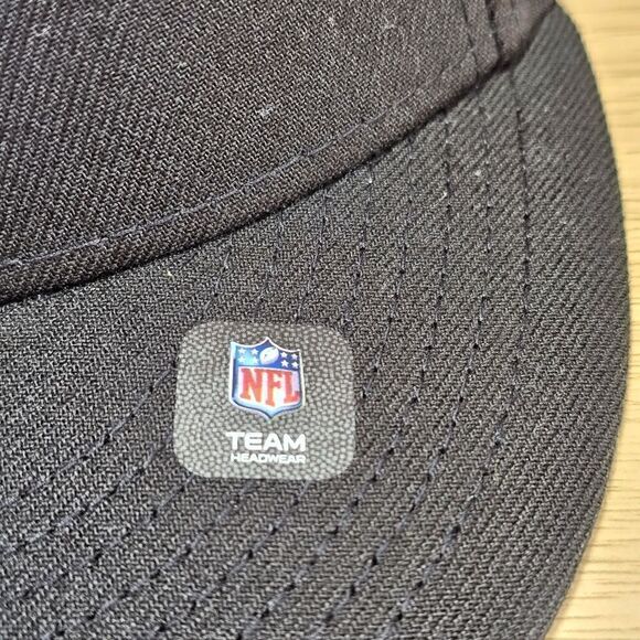 Las Vegas Raiders New Era Cloud Icons Fitted Hat 59FIFTY 7 1/8 Black Silver NFL - Picture 7 of 14